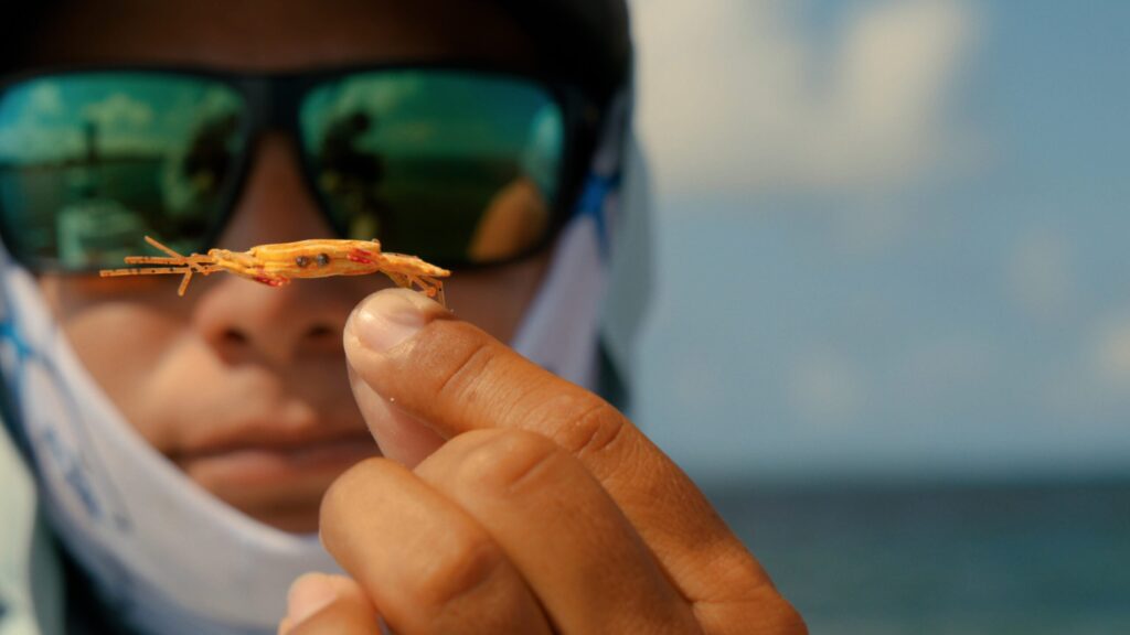 Tommy Batun holds The Floating Crab.